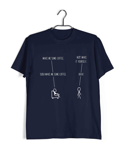 NERD GEEK Engineering Coding THE POWER OF SUDO LINUX Custom Printed Graphic Design T-Shirt for Men